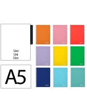 CUADERNO ESP. WITTY A5 T.DURA LISO 80H 75GR. SURT.*08412