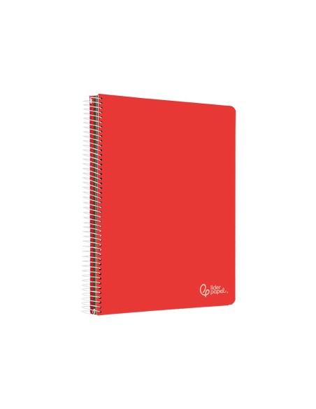 CUADERNO ESPIRAL LIDERPAPEL FOLIO WITTY TAPA DURA 140H 75GR CUADRO 4