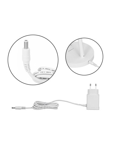 LAMPARA OFICINA Q-CON.SOBREMESA ABS TACTIL 6W 32 LED 330LM BL.