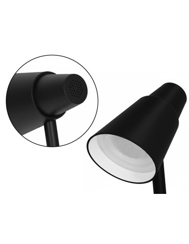 LAMPARA OFICINA Q-CON.SOBREMESA ABS TACTIL 6W 32 LED 150LM NG.