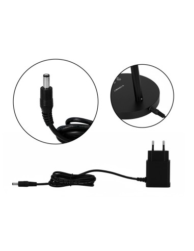 LAMPARA OFICINA Q-CON.SOBREMESA ABS TACTIL 6W 32 LED 150LM NG.