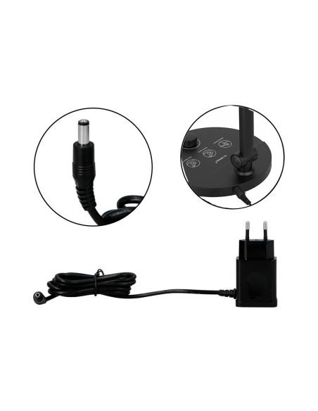 LAMPARA OFICINA Q-CON.SOBREMESA PRO.ABS 80 LEDS 7 W INTERRUPTOR NG.