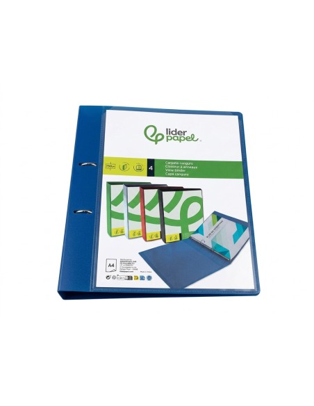 CARPETA  2AN.25MM MIXTAS PP.A4 AZ. TRANSLUCIDO
