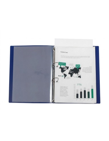CARPETA  2AN.25MM MIXTAS PP.A4 AZ. TRANSLUCIDO