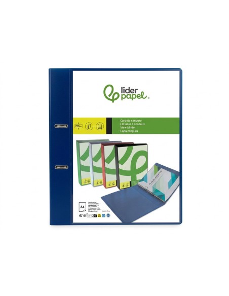 CARPETA  2AN.25MM MIXTAS PP.A4 AZ. TRANSLUCIDO