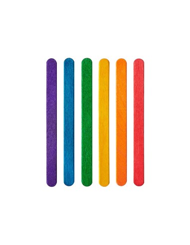 PALITOS DE MADERA LIDERPAPEL COLORES SURT 15X1,8 CM BOLSA CON 50