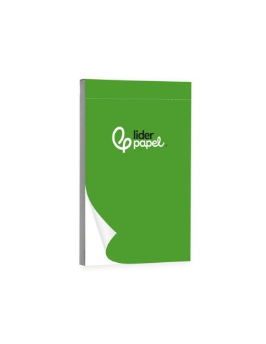 BLOC ENCOLADO LIDERPAPEL 88X125MM PERFORADO LISO 80H 60GR.
