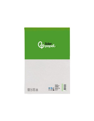 BLOC ENCOLADO LIDERPAPEL A4 4MM PERFORADO 80H. 60GR. S/TAPA