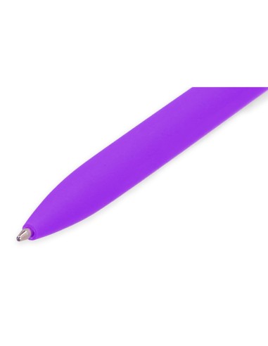 BOLIGRAFO LIDERPAPEL GUMMY TOUCH RETRACTIL 1.0 MM TINTA MORADO
