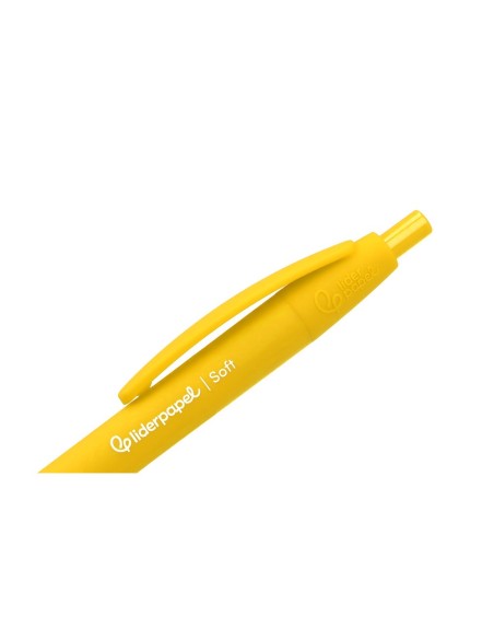BOLIGRAFO LIDERPAPEL GUMMY TOUCH RETRACTIL 1.0 MM TINTA AMARILLO
