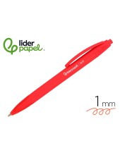 BOLIGRAFO LIDERPAPEL GUMMY TOUCH RETRACTIL 1.0 MM TINTA ROJO