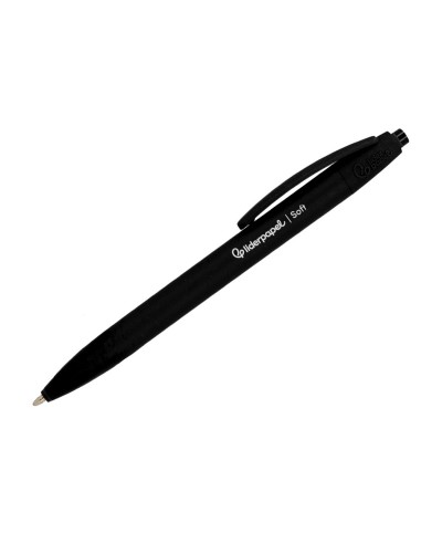 BOLIGRAFO LIDERPAPEL GUMMY TOUCH RETRACTIL 1.0 MM TINTA NEGRO