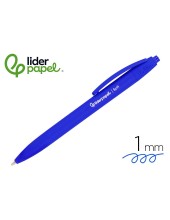 BOLIGRAFO LIDERPAPEL GUMMY TOUCH RETRACTIL 1.0 MM TINTA AZUL