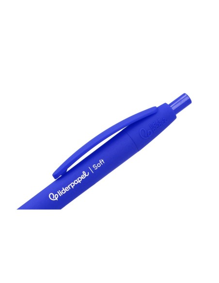 BOLIGRAFO LIDERPAPEL GUMMY TOUCH RETRACTIL 1.0 MM TINTA AZUL