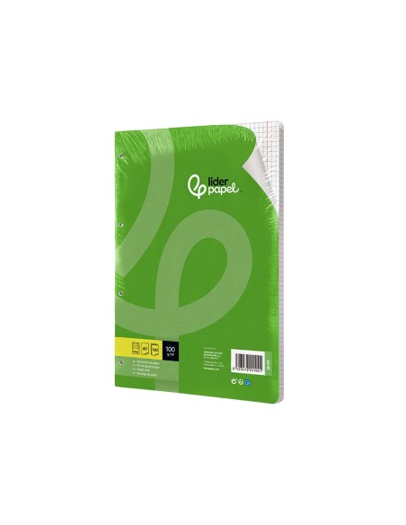 REC.DIN A5 100 H CUADRO 5 MM 6 TAL.C/MARGEN PAPEL 100 GRAMOS