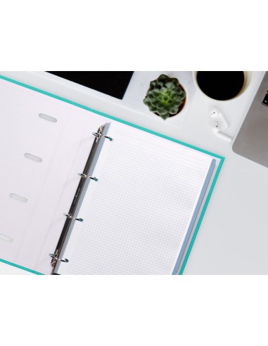 REC.DIN A5 120+20 H CUADRO 5 MM 6 TAL.SIN MARGEN BANDAS 5 COL.PAPEL 7