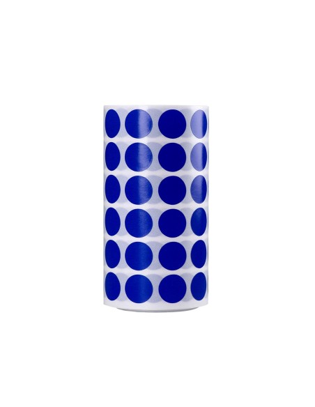 GOMETS  AUTOADHESIVO CIRCULOS 15MM AZ. ROLLO 2500 UD.EN CAJA CARTON