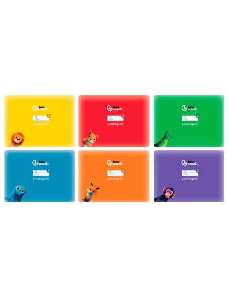 CUADERNO GRAP. LIDERPAPEL A5 T.CARTON PAUTAGUIA 8MM 32H. 70GR. SURT.