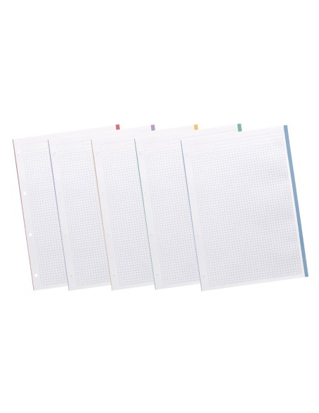 RECAMBIO  A4 200+50H. 90G/M2 5MM4 TAL.B.DE 5 COL.