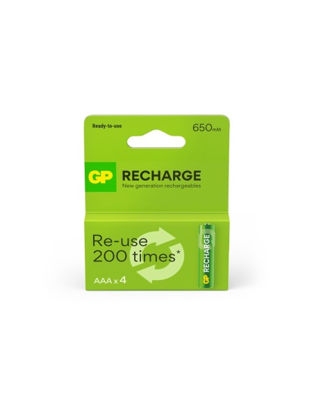 PILA GP RECARGABLE AAA 650 MAH 4 UD.