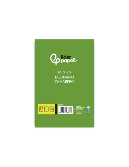 TALONARIO CAMARERO BOLSILLO 85X135 MM 350 TRIPLICADO