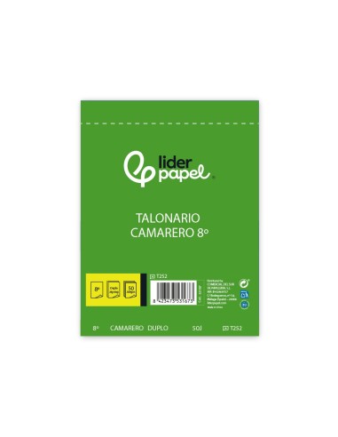 TALONARIO CAMARERO OCTAVO DUPLICADO ZIG-ZAG