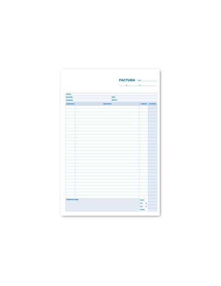 TALONARIO FACTURAS FL.-C/IVA- 223 DUPLICADO