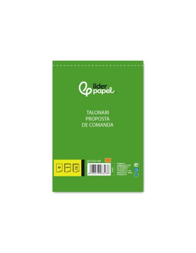 TALONARIO PEDIDOS 4º 222-CAT DUPLICADO TEXTO EN CATALAN