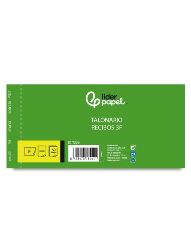 TALONARIO RECIBOS TRES EN FL.APAISADO 236 DUPLICADO