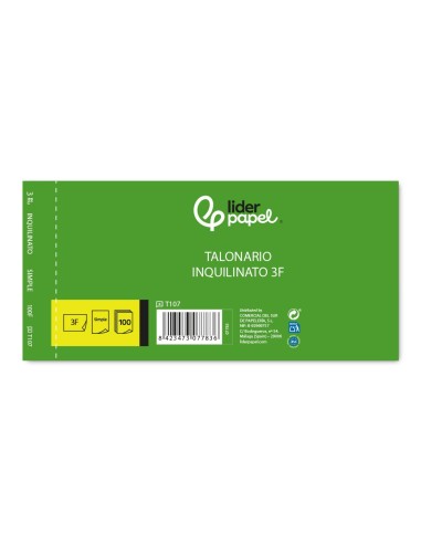 TALONARIO INQUILI- NATO TRES FL.107 C/CONDICIONES