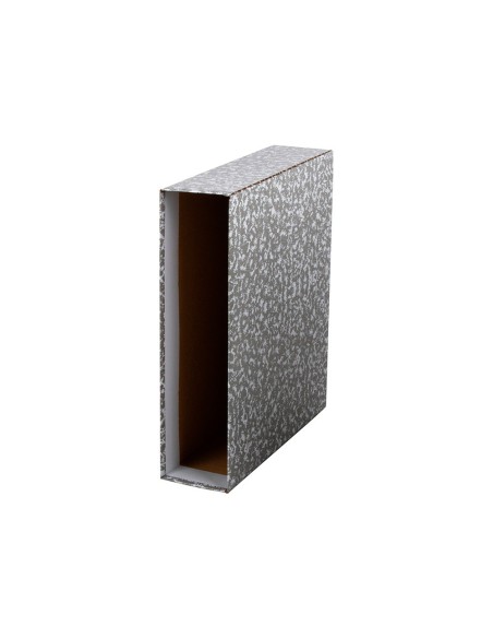 CAJA ARCH.PAL.CARTON DIN A4 JASPEADO GRIS