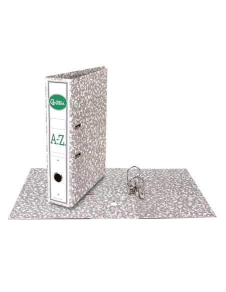 ARCH.PAL.LIDERPAPEL C.FORRADO FL.JASPEADO GRIS SIN CAJA C/RADO CLASSI