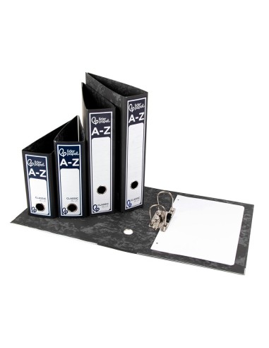 ARCH.PAL.LIDERPAPEL C.FORRADO DIN A4 JASPEADO NEGRO SIN CAJACLASSIC B
