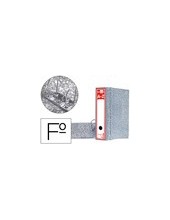 ARCH.PAL.LIDERPAPEL CARTON FORRADO FOLIO JASPEADO GRIS CLASSIC RED 2