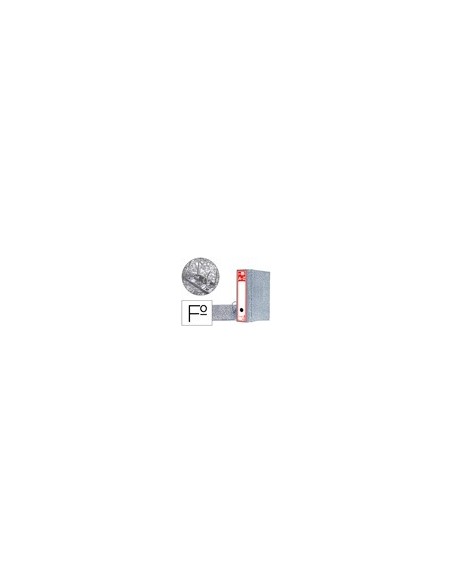ARCH.PAL.LIDERPAPEL CARTON FORRADO FOLIO JASPEADO GRIS CLASSIC RED