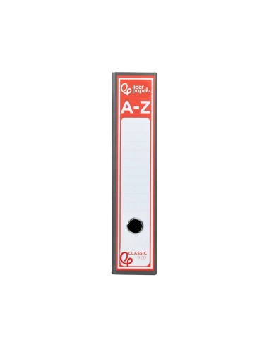 ARCH.PAL.LIDERPAPEL CARTON FORRADO FOLIO JASPEADO GRIS CLASSIC RED