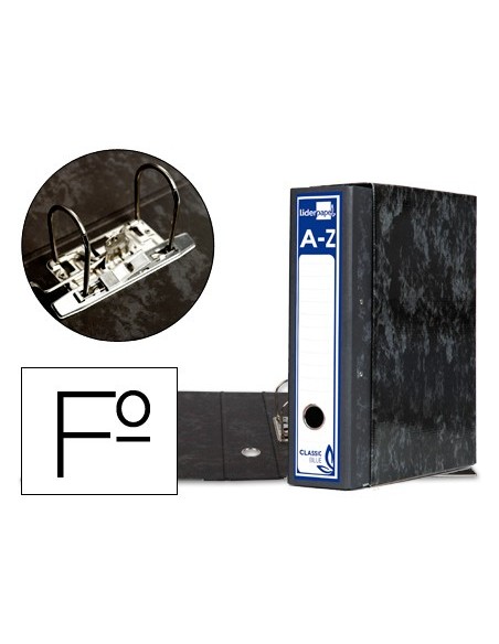 ARCH.PAL.LIDERPAPEL CARTON FORRADO FOLIO JASPEADO NG.CLASSIC BLUE