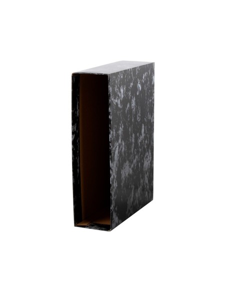 CAJA ARCH.PAL.CARTON DIN A4 JASPEADO NEGRO PORTUGUES