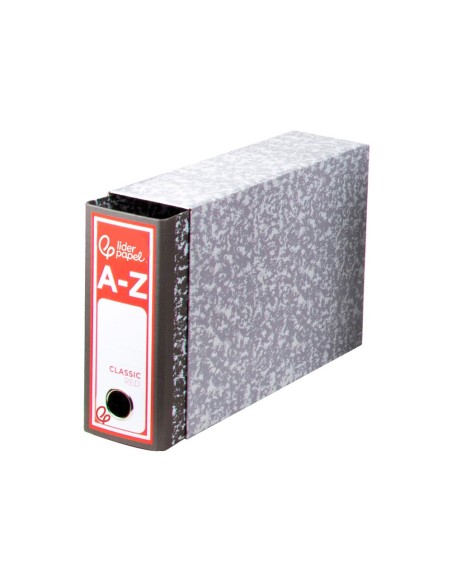 CAJA ARCH.PAL 4º APAISADO .CARTON JASPEADO GRIS