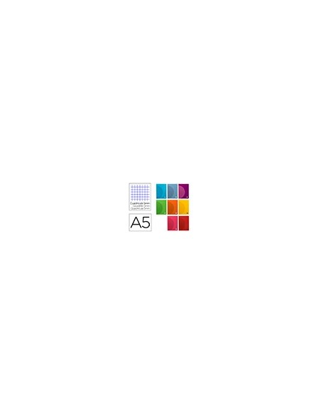 CUADERNO LIDERPA 360 T.DE PLAST.A5 48H. 90G/M2 5MM DOBLE MARGEN SURT.