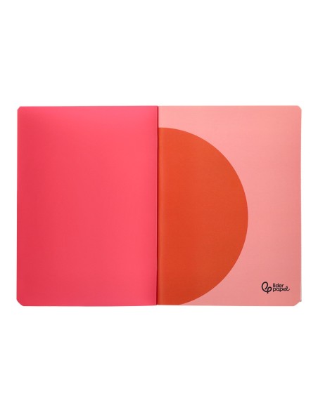 CUADERNO LIDERPA 360 T.DE PLAST.A5 48H. 90G/M2 5MM DOBLE MARGEN SURT.