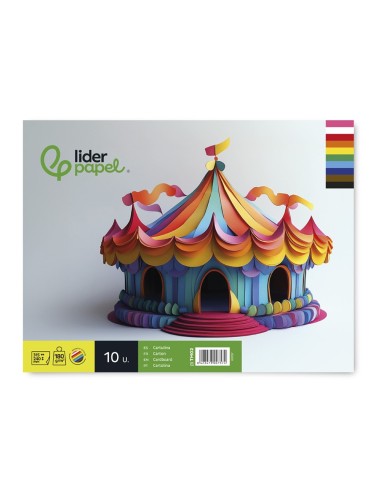 BLOC LIDERPAPEL MANUALIDADES 240X315MM CARTULINA 10H. SURT.