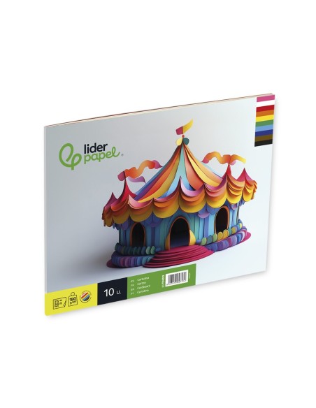 BLOC LIDERPAPEL MANUALIDADES 240X315MM CARTULINA 10H. SURT.
