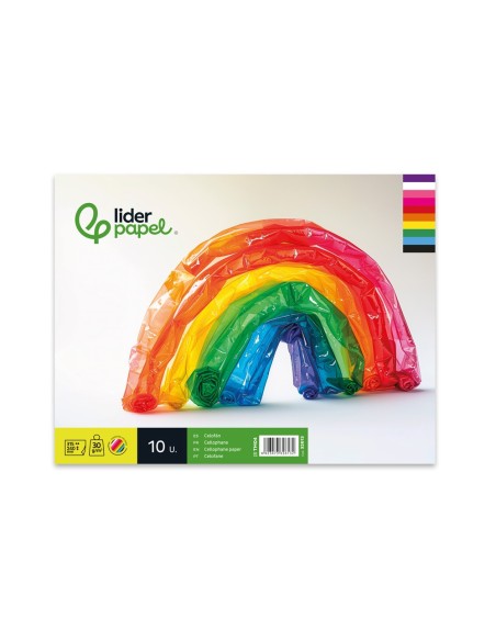 BLOC LIDERPAPEL MANUALIDADES 240X315MM CELOFAN 10H. SURT.
