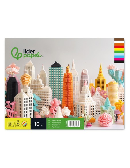 BLOC LIDERPAPEL MANUALIDADES 240X315MM CRESPON 10H. SURT.