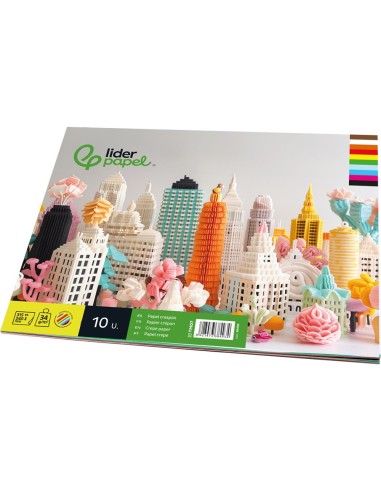 BLOC LIDERPAPEL MANUALIDADES 240X315MM CRESPON 10H. SURT.