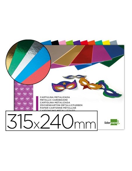 BLOC LIDERPAPEL MANUALIDADES 240X315MM CARTULINA MET. 10H. 250GR.