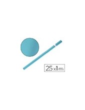 PAPEL KRAFT LIDERPAPEL AZUL TURQUESA ROLLO 25X1 MT 2