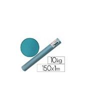 PAPEL KRAFT VERJURADO LIDERPAPEL TURQUESA 150MT 65GR BOBINA 10KG 2