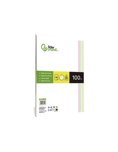 PAPEL COLOR DIN A4 80 GR PAQUETE 100 CUATRO COL.SURT. ROSA AM.-A